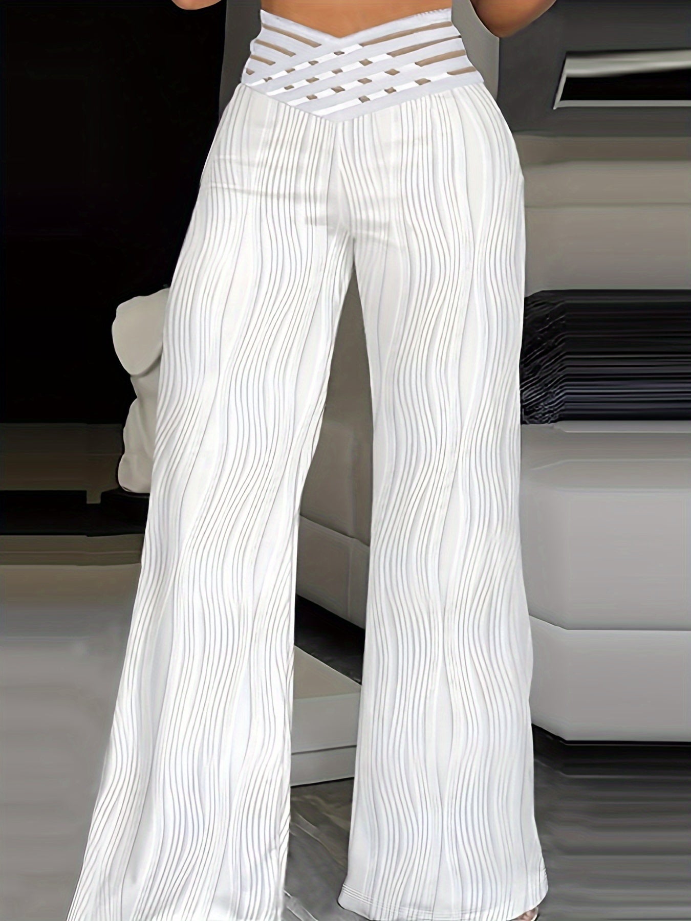 Wide Leg High Waist Pants - Solid Color, Loose Fit, Everyday Wear, Comfortable Women's Clothing for Y2K Fashion